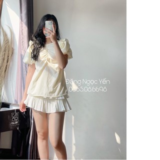 Áo Rúm Ngực Tay Bồng