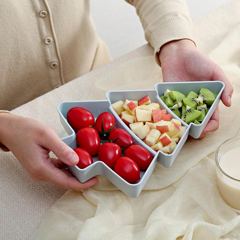Khay nhựa đựng trái cây / bánh kẹo đa năng hình cây thông sáng tạo