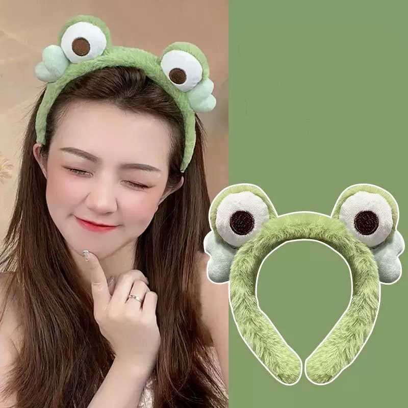 Băng Đô Cài Tóc Hình Chú Ếch Xanh Dễ Thương Phong Cách Hàn Quốc