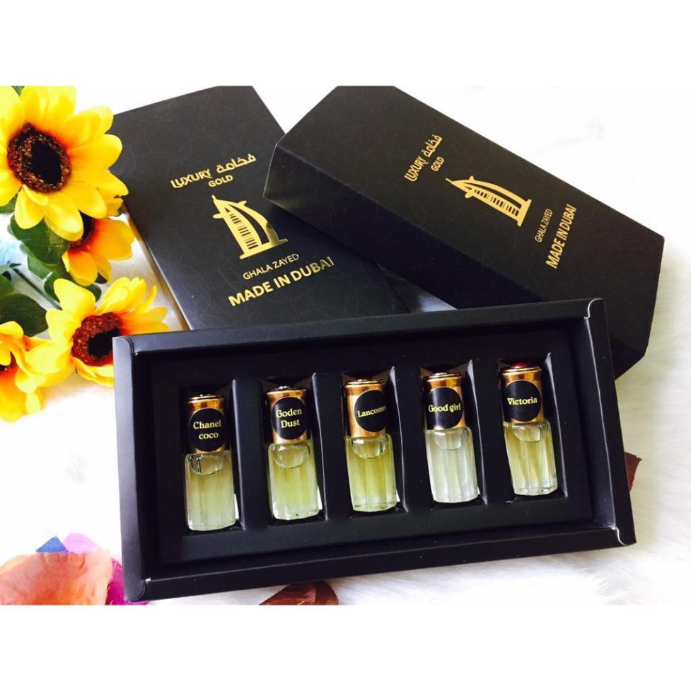 Tinh Dầu Nước Hoa Dubai [ ĐƯỢC MUA NHIỀU NHẤT ]Combo Set 5 Mùi Nước Hoa Quyến Rũ, Sang Trọng, Đẳng Cấp Cho Cả Nam & Nữ | BigBuy360 - bigbuy360.vn