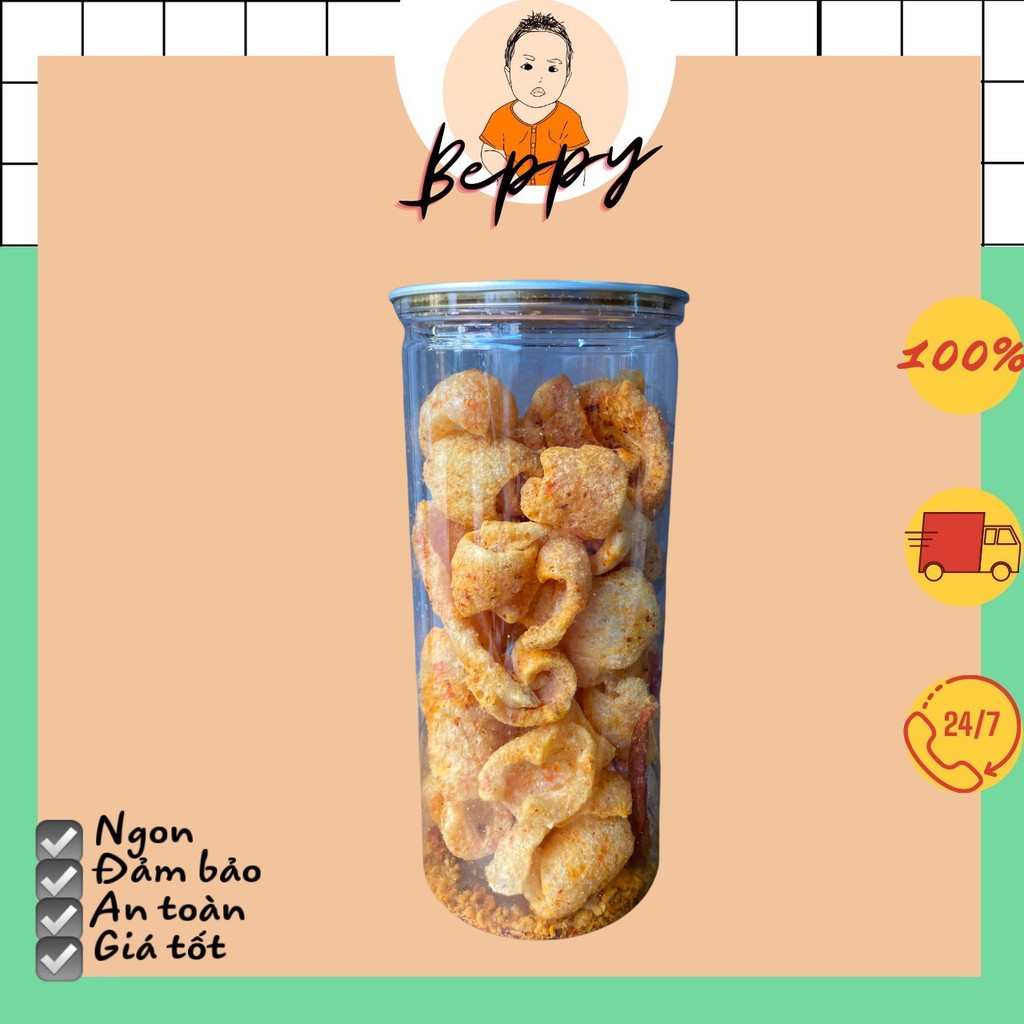 Da heo cháy tỏi ớt giòn rụm - Túi zip 60g & Hũ pet 160g [HOẢ TỐC] Da heo chiên giòn, ăn vặt ngon