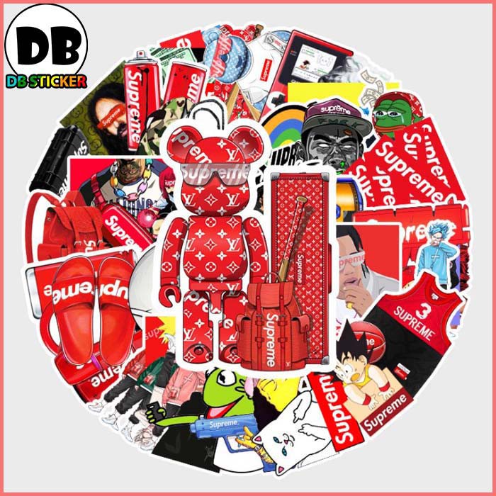 Sticker phong cách Supreme siêu chất dán trang trí laptop, mũ nón bảo hiểm, vali, xe ga, ván trượt - DB.026
