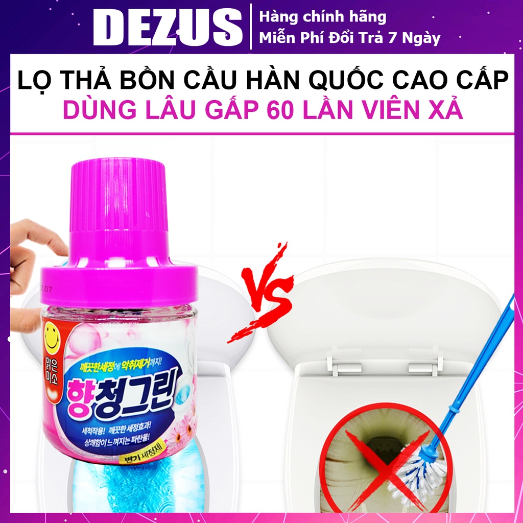 Lọ Thả Bồn Cầu - Cốc Thả Bồn Cầu Hàn Quốc - Tẩy Toilet - Khử Mùi Toilet - Diệt Khuẩn, Sạch Bệ Xí, Thơm - DEZUS