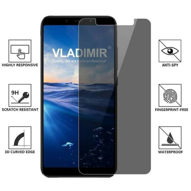 Kính Cường Lực Chống Nhìn Trộm Cho Xiaomi Redmi 3 3s 4a 5a 6 6a Mi5x Mia1 Mia2 Lite Redmi 5 Plus Redmi 7 6 Pro