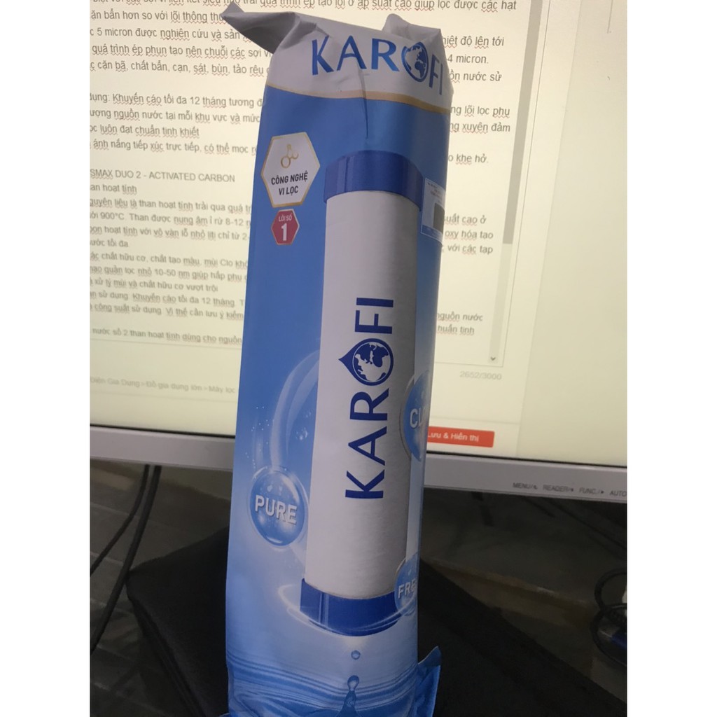 [CHÍNH HÃNG] Bộ 3 lõi lọc nước karofi 123 Smax Duo lọc thô dùng cho máy lọc nước RO Karofi Kangaroo