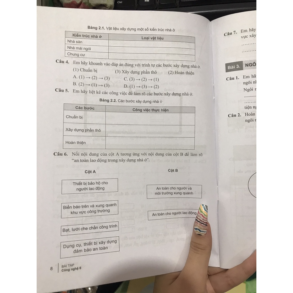 Sách - Cánh diều ,Bài tập công nghệ 6