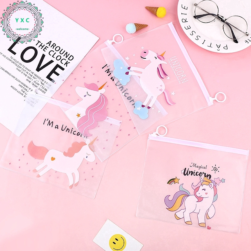 Túi đựng hồ sơ trong suốt in hình dễ thương