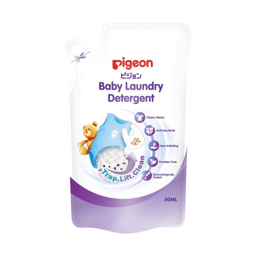 Nước giặt quần áo trẻ em Pigeon ECO túi 50ml tiện lợi