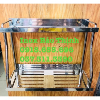 Kệ gia vị 2 tầng inox 304