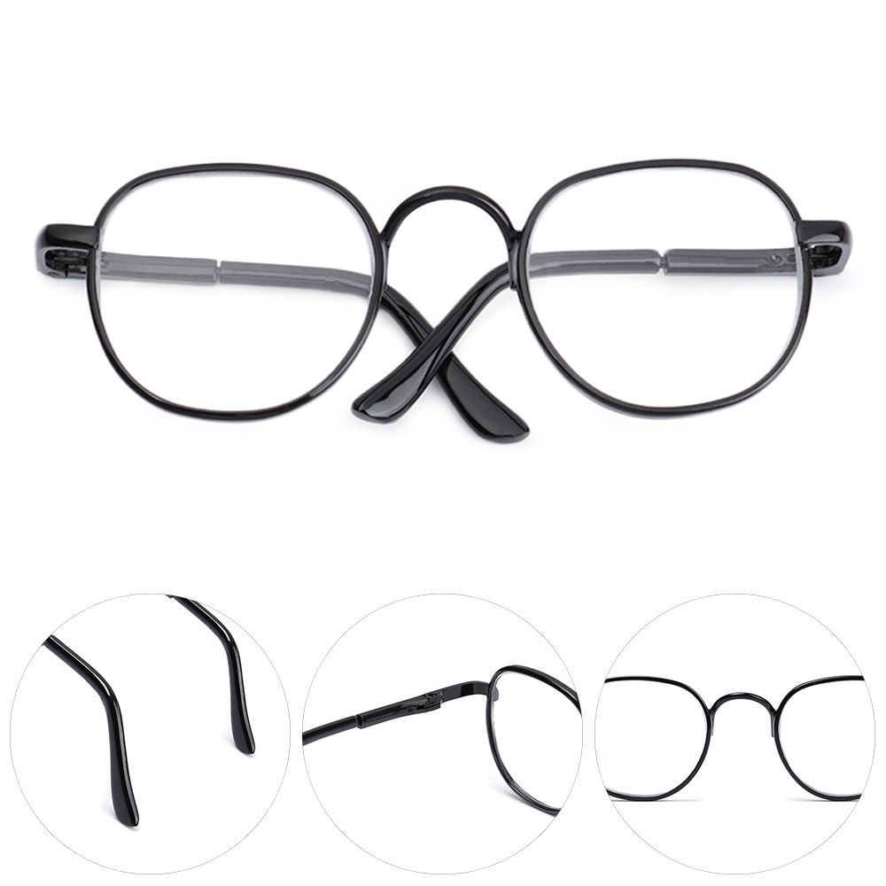 Mắt kính thời trang kim loại gọng tròn nhiều màu sắc tùy chọn dành cho búp bê