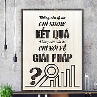 Tranh Slogan tạo động lực treo tường trang trí phòng khách hiện đại TBIG006: Không nêu lí do chỉ show kết quả