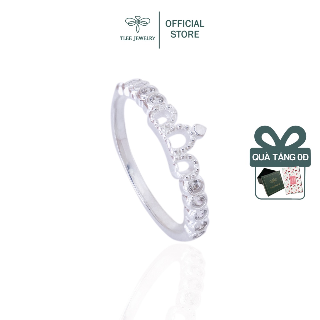Nhẫn bạc nữ TLEE vương miện ba chóp xinh xắn TleeJewelry A0134