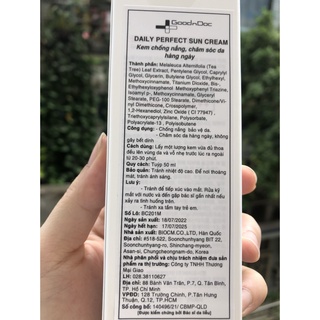 Kem chống nắng vật lí GOODNDOC 50ml