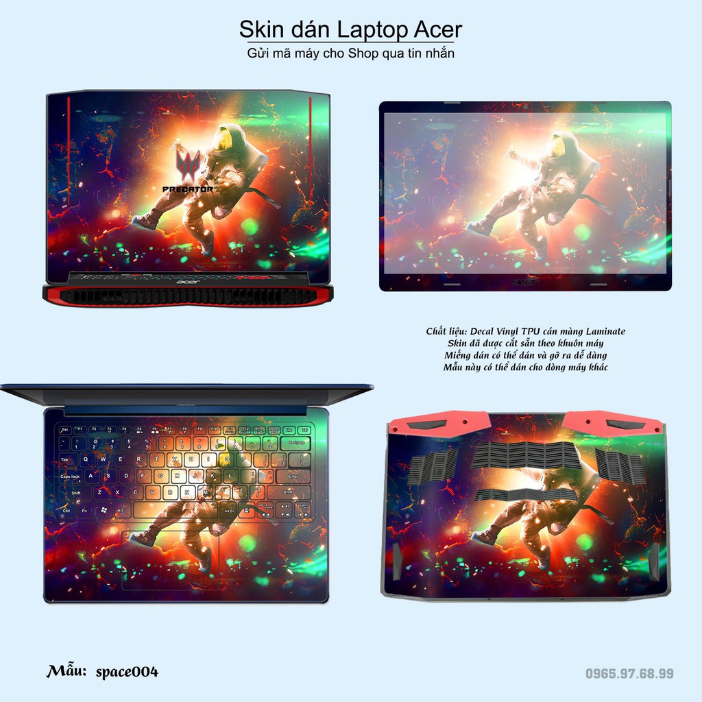 Skin dán Laptop Acer in hình không gian (inbox mã máy cho Shop)