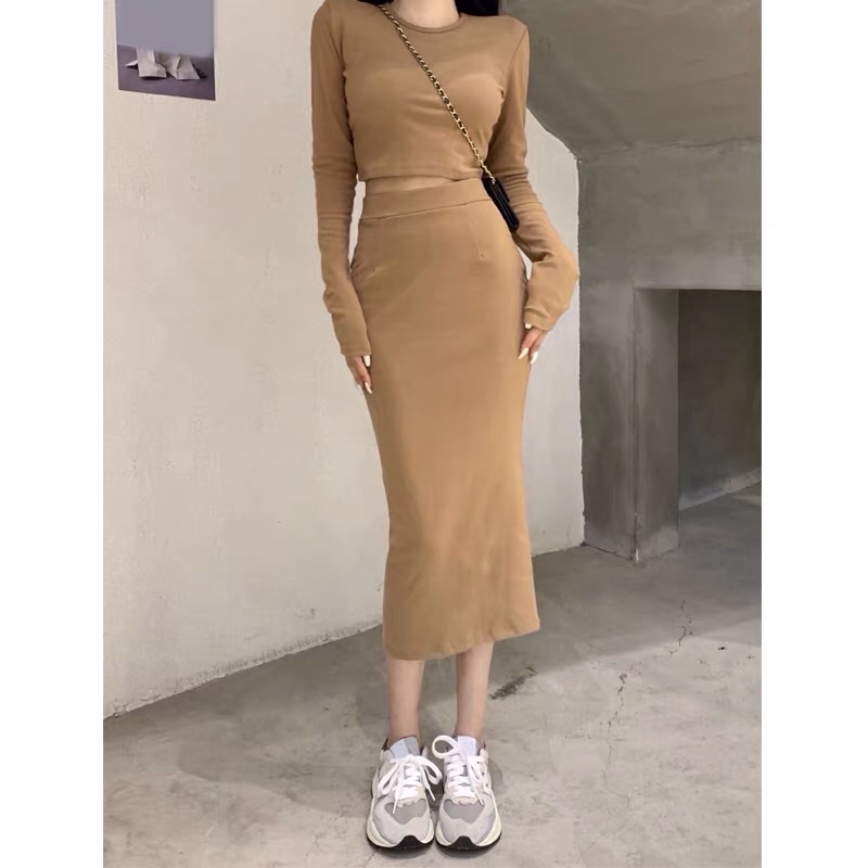 Set Váy Đan Phong Cách Hồng Kong Sexy