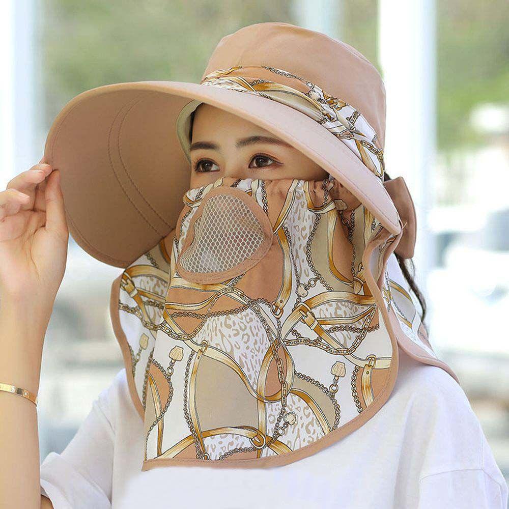 Mũ Rộng Vành Polyester Chống Gió In Họa Tiết Hoa Dành Cho Đi Làm / Đi Bộ Đường Dài Sự Bảo Vệ