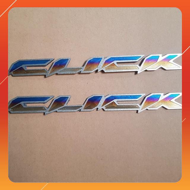 [CỰC RẺ]   TEM DÁN XE MÁY CẶP CHỮ CLICK TITAN ĐỘC ĐÁO TRANG TRÍ XE MÁY