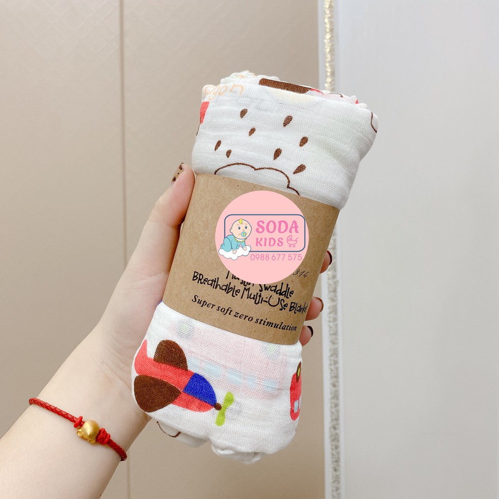 Khăn tắm đa năng sợi tre Aden cho bé, khăn xô tắm quấn đa năng bé sơ sinh 2 lớp kích thước 120x120cm siêu mềm