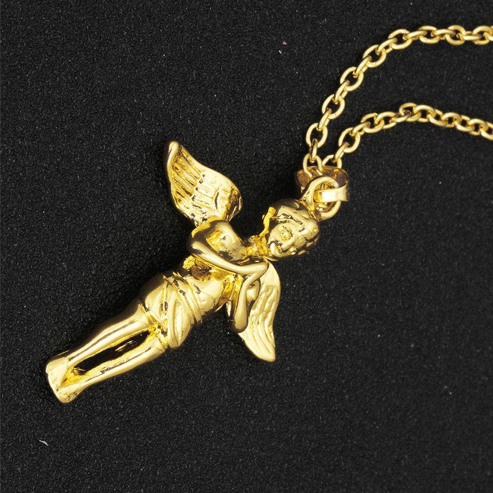 QQMALL Vòng cổ Hip Hop Hình Đôi Cánh Thiên Thần