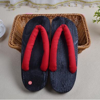 (CÓ SẴN) Guốc gỗ geta Nhật Bản đế bằng