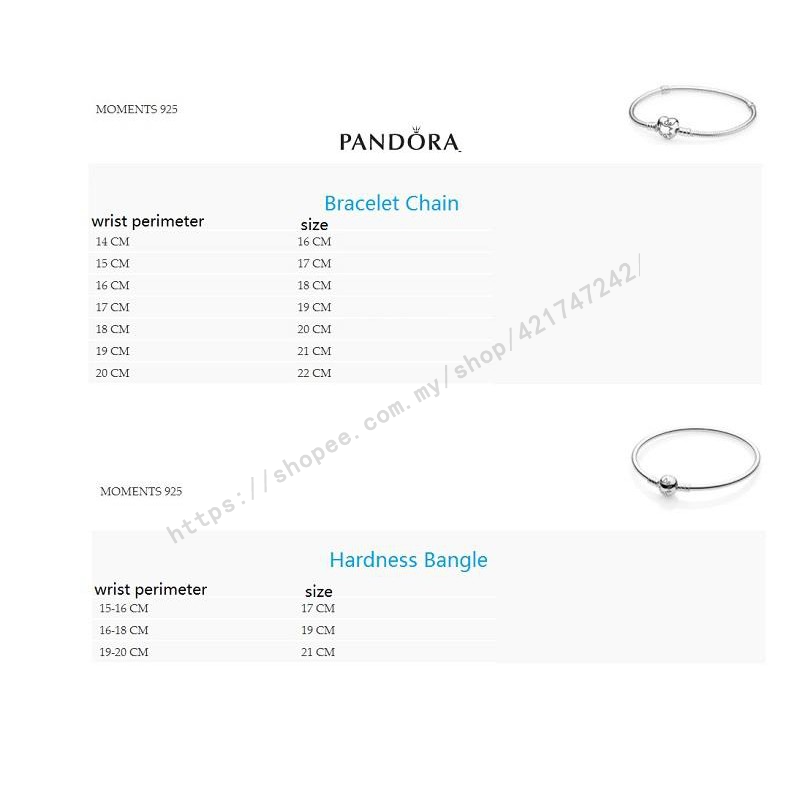 Pandora Vòng Tay Chuỗi Hạt Mạ Bạc 925 Hình Vương Miện o clasp
