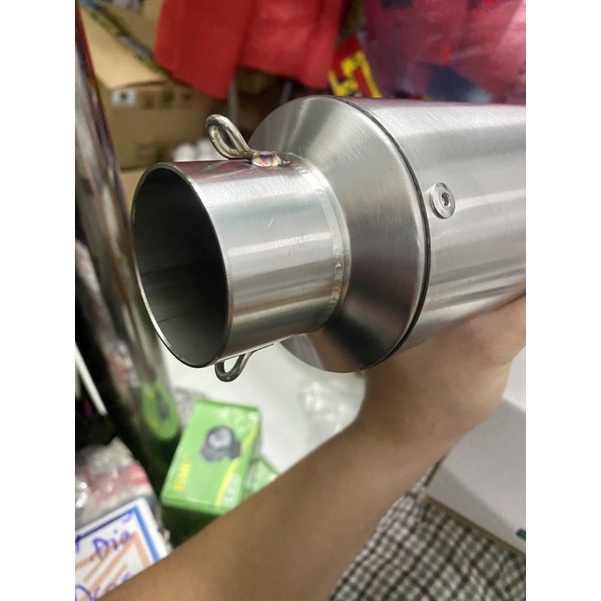 Lon Pô Leovince Bạc + Carbon hàng AT racing chuẩn loại 1