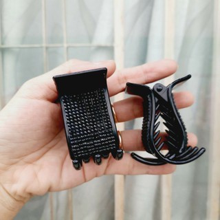 Kẹp tóc 5 răng đính xoàn màu đen