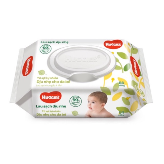 COMBO 12 gói khăn ướt HUGGIES không mùi *64 tờ