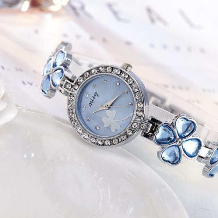 Đồng hồ nữ Misy dây hợp kim đính đá pha lê thời trang SP2S77