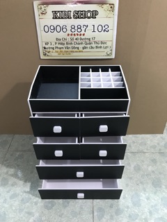 (Giá Gốc) Kệ đựng mỹ phẩm 5 tầng đen