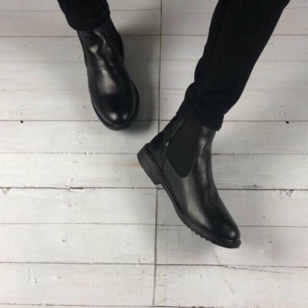 Giày Chelsea Boots nam SN16 cao cổ đen mờ đế độn cá tính năng động trẻ trung