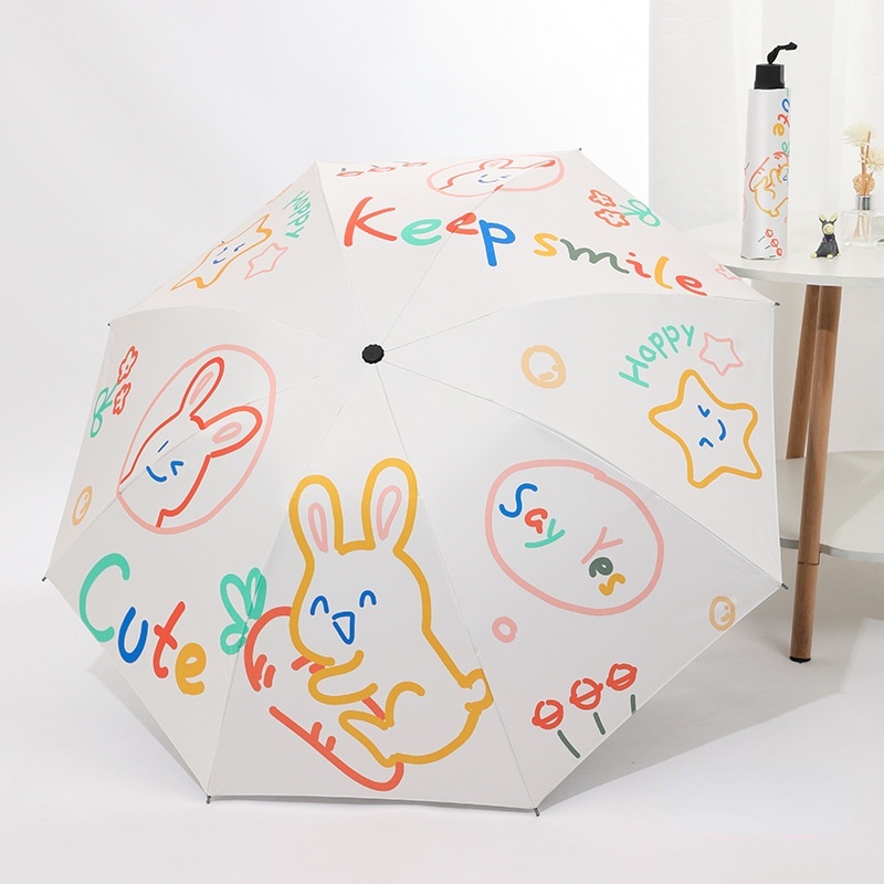 Dù Gấp Gọn Che Mưa Nắng In Hình Chú Chó Cinnamoroll / Thủy Thủ Mặt Trăng/ Snoopy Dễ Thương