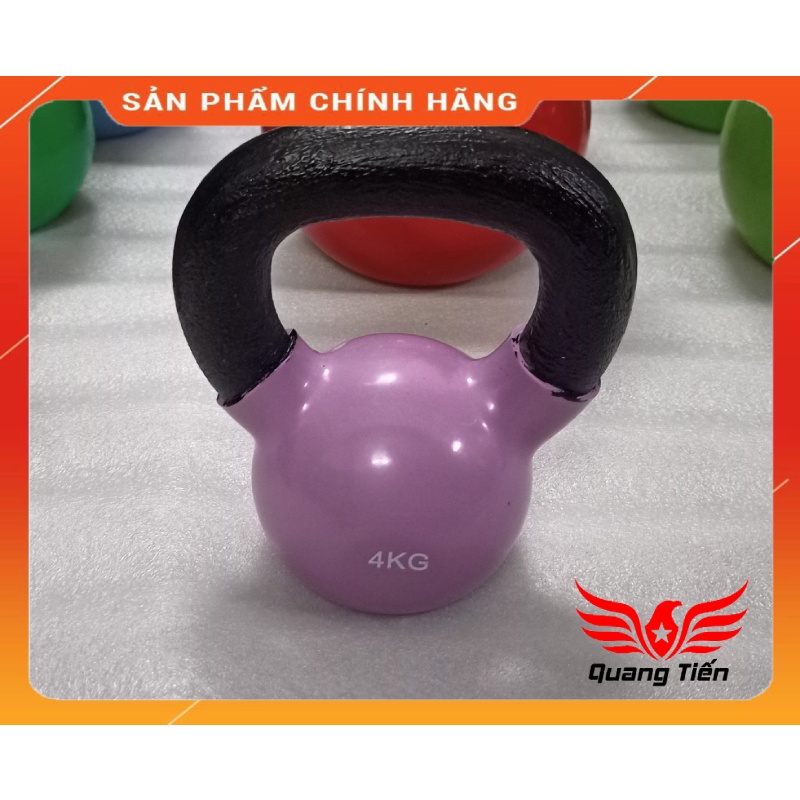 Tạ ấm - tạ bình vôi bọc cao su cao cấp 4 kg Iron Bull nhập khẩu (Giá 1