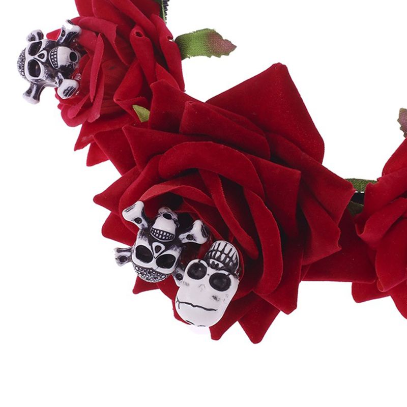 Băng Đô Vải Nhung Gắn Hoa Hồng Kinh Dị Hóa Trang Ngày Halloween