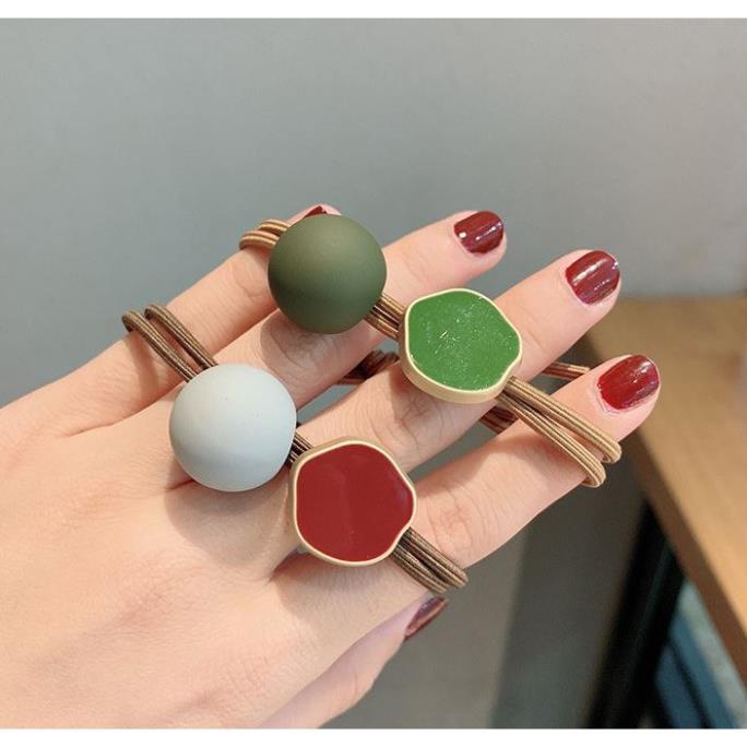 Dây Buộc Tóc Co Dãn Màu Trơn Xinh Xắn Cho Nữ C42