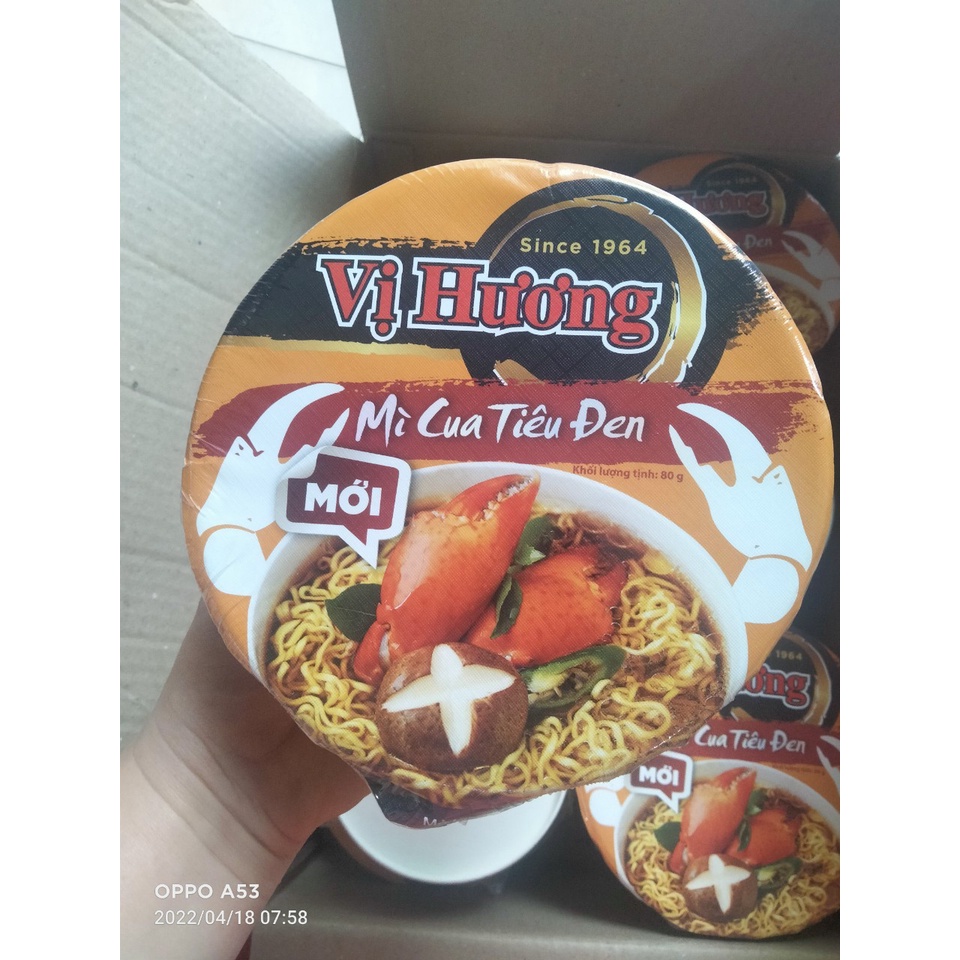 Thùng 12 Tô mì Cua Tiêu Đen 80gr