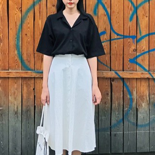 Áo Sơ Mi Ulzzang Cổ Pijama Tay Lỡ Trendy