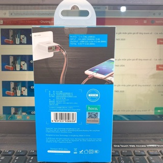 Cóc Sạc 3 cổng USB chính hãng Hoco C15