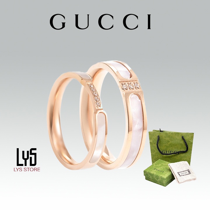Nhẫn cặp đôi Gucci Dreamy Couple Ring Rose Gold - Khắc tên theo yêu cầu