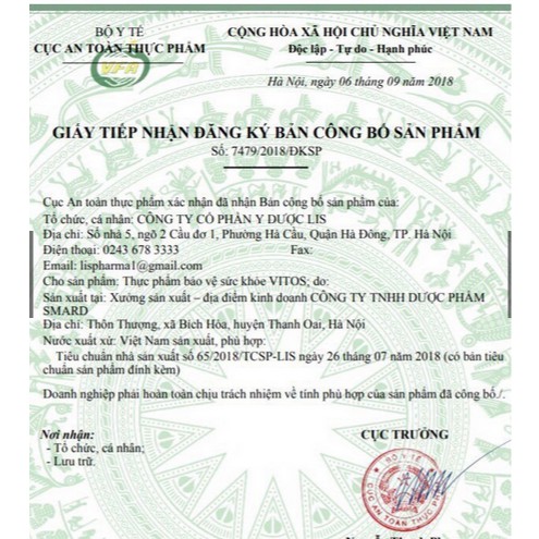 Dạ Dày Vitos Chính Hãng