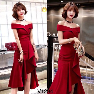 Đầm đỏ umi Nhật Đầm đẹp sang trọng đỏ umi Nhật xẻ quyến rũ V1294