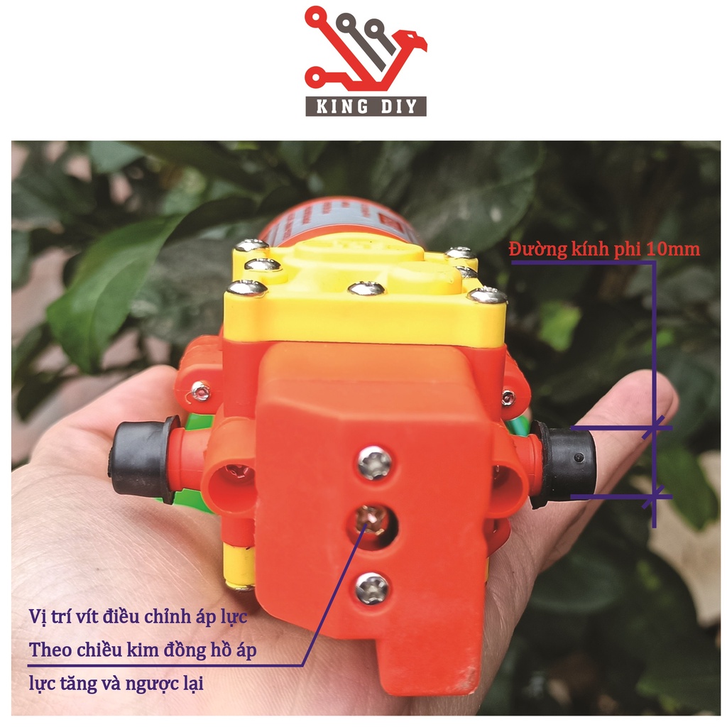 Máy bơm nước mini tăng áp phun sương 12v