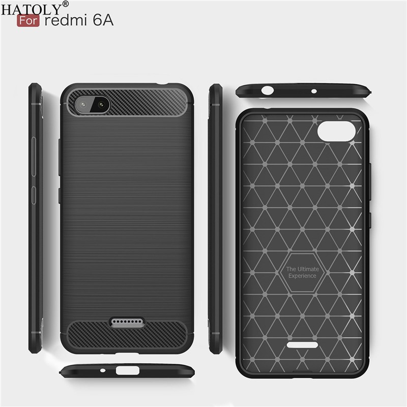 Ốp Lưng Xiaomi Redmi 6A Dẻo Cacbon Phay Xước chống sốc