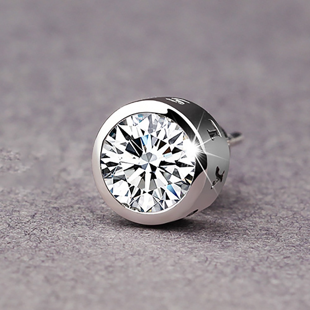 Đôi bông tai bằng đồng sáng bóng nhiều màu phong cách Hàn Quốc thiết kế tinh tế cho nam và nữ