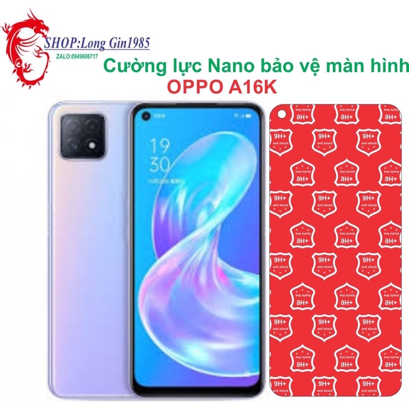 Oppo A16K Cường lực dẻo Nano chống va đập chống trầy xước