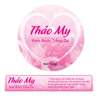 làm tem kem body theo yêu cầu