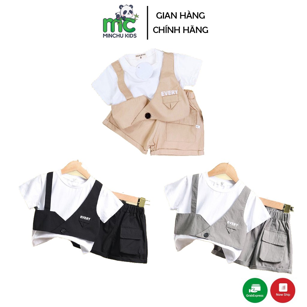 Bộ Cộc Tay Công Tử Cho Bé Trai Minchu kids