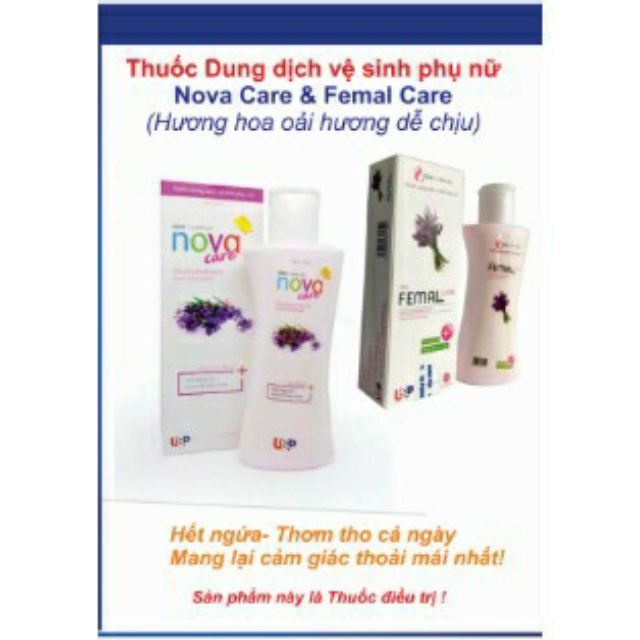 Combo 2 hộp Thuốc Dung dịch vệ sinh phụ nữ Nova care Trị nấm ngứa hôi - Hương hoa oải hương