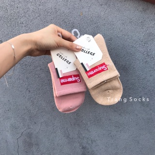 Tất Supreme cao cổ - ảnh thật