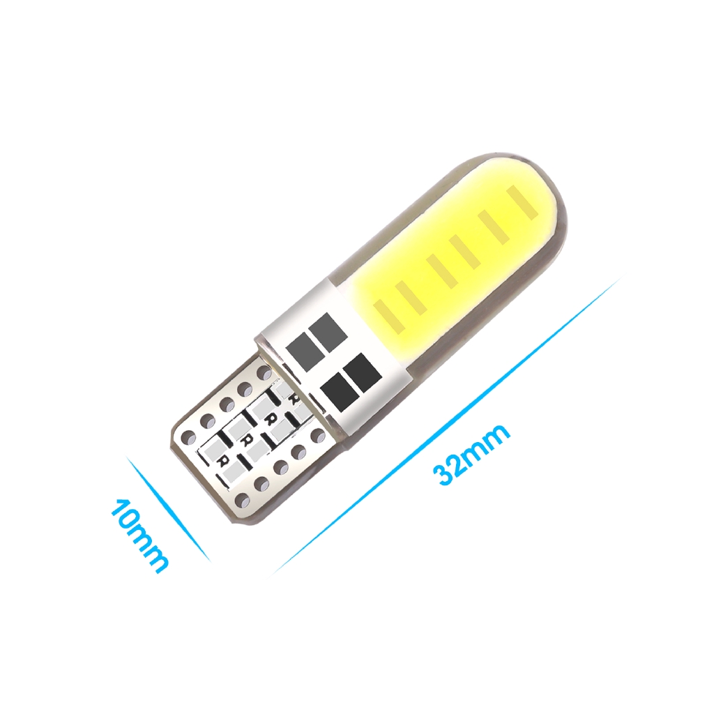 Bóng đèn led COB 4/6/12SMD với vỏ bọc silica gắn biển số xe hơi điện áp 12V chất lượng cao